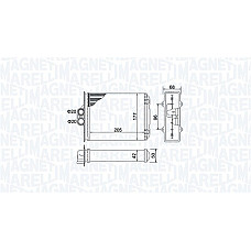 Radiator calorifer caldura OPEL VECTRA B 1.8 09.00-04.02 MAGNETI MARELLI 350218482000