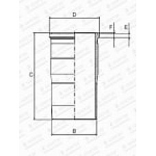 Camasa piston inner diameter: 131mm length: 2618mm flange diameter: 1596mm  RVI KERAX MAGNUM VOLVO 9700 9900 B13 FH FH II FH III FM FM II FMX FMX II D13A360-DXi13 09.05- GOETZE 15-451190-00
