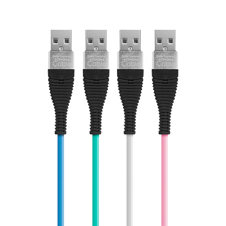 Delight - Cablu de date - iPhone "lightning", nveli siliconic, 4 culori - 1 m