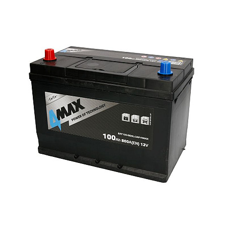 Acumulator Pornire Acumulator 4MAX 12V 100Ah/800A L+ borna standard 305x175x227 B01 - flansa de montare 10.5 mm pornire 4MAX BAT100/800L/JAP/4MAX