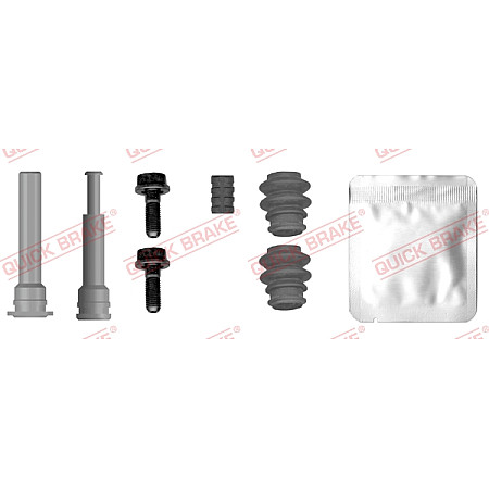 Set bucsi de ghidaj, etrier frana Kit reparare etrier Dreapta/Stanga HYUNDAI PORTER KIA CARENS III 1.6-2.5D 09.06- QUICK BRAKE QB113-0041X