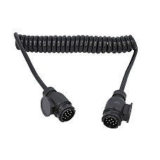 Cablu infasurat Spiral electric wire polyurethane working length 35m with plugs number of pins: 13 12V no of lines: 5x1+8x075mm TRUCKLIGHT EC-13-12V-13-3.5