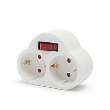 Distribuitor dublu de perete  cu intrerupator