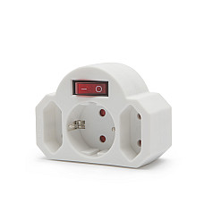 Distribuitor triplu de perete  cu intrerupator