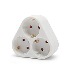 Distribuitor triplu de perete  cu pamantare