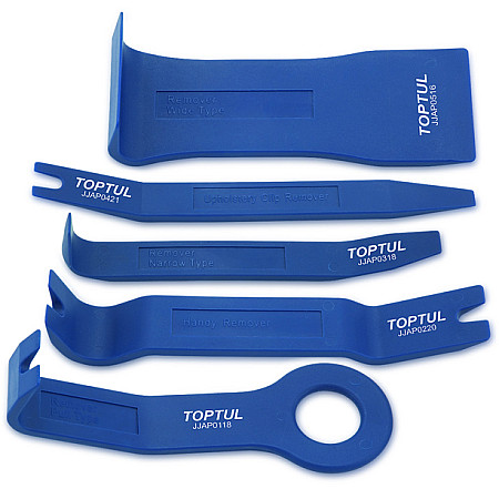 Alte dispozitive si unelte de manipulare a caroseriei TOPTUL Toolkit tapiterie panouri pentru tragerea pini cu folie de plastic pentru a preveni deteriorarea si zgarieturi 5 buc TOPTUL JGAS0501