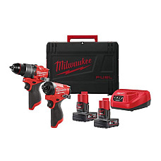 Set scula electrica Power tools kit 2 pcs SET:5 pcs battery-powered battery included: charger included: number of batteries: 2 pcs MILWAUKEE 4933480588