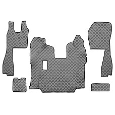 Covor compartiment picioare F-CORE pe intregul etaj cantitate in set 5 szt. material - piele matlasata eko culoare - gri pentru transmisie manuala scaune standard - nu RECARO  SCANIA LPGRS PGR 01.10- F-CORE F-CORE FL05 GRAY