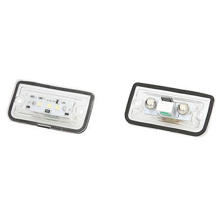 Elemente iluminare Licence plate lamp LED ligght colour: white set 12V with road approval MERCEDES C W203 CLK A209 CLK C209 SL R230 CHRYSLER CROSSFIRE 05.00-01.12 M-TECH CLP023