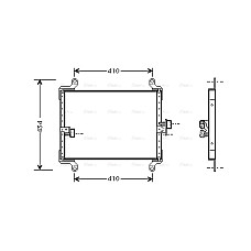 Condensator, climatizare A/C condenser CITROEN JUMPER I FIAT DUCATO PEUGEOT BOXER 1.9D-2.8D 02.94- AVA COOLING FT5206 AVA