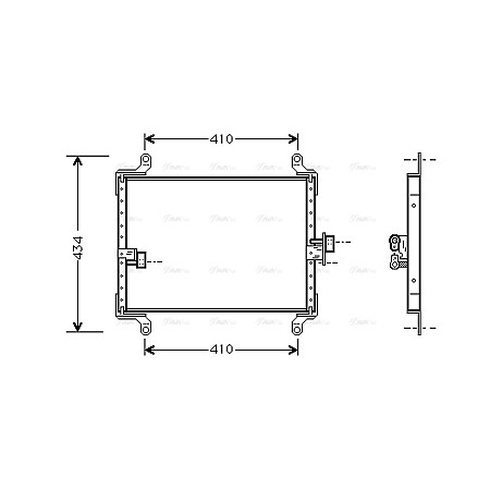 Condensator, climatizare A/C condenser CITROEN JUMPER I FIAT DUCATO PEUGEOT BOXER 1.9D-2.8D 02.94- AVA COOLING FT5206 AVA