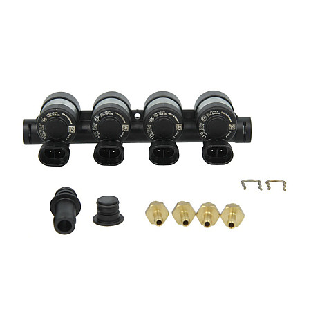 Rampa injector GPL LPG injection rail number of cylinders 4 pcs power per cylinder 75HP Dragon Silver LPGTECH LPG 0H-WT-LP-0012