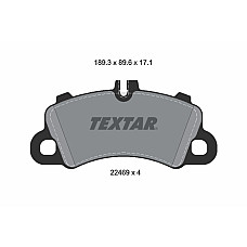 Set placute de frana Fata PORSCHE CAYENNE MACAN 3.0D/4.0H 02.14- TEXTAR 2246903