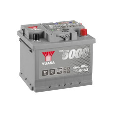 Acumulator Pornire Battery YUASA 12V 52Ah/520A YBX5000 Silver High Performance SMF R+ standard 207x175x175 B13 starting YUASA YBX5063