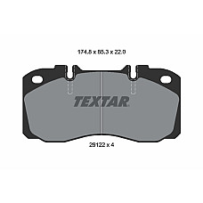 Set placute de frana Fata BREMBO numar WVA: 29122 IVECO DAILY II DAILY III DAILY IV DAILY LINE DAILY VI EUROCARGO I-III MAGIRUS RVI D 8040.25B.4200-ZD30 01.89- TEXTAR 29122 220 0 4 T3018