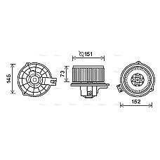 Electromotor, ventilatie interioara Suflanta de aer HYUNDAI GENESIS 2.0/3.8 01.08-12.14 AVA COOLING KA8266 AVA