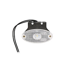 Lampa gabarit marker a fost lampa alb cu o balama lacrima 12-24V WAS 306Z W64