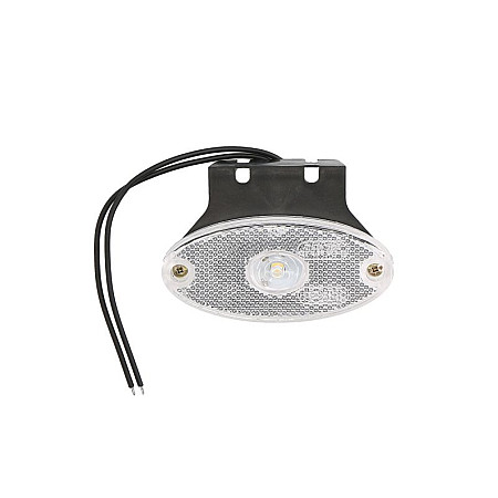 Lampa gabarit marker a fost lampa alb cu o balama lacrima 12-24V WAS 306Z W64
