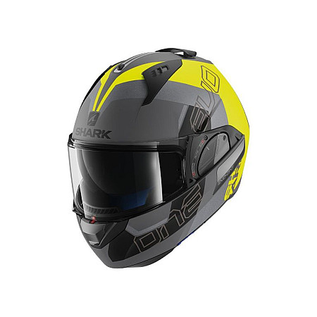 Cati de maxilar Casca Casca basculanta SHARK EVO-ONE 2 SLASHER culoare galben/gri/matt/negru marime XS unisex SHARK HE9715E-AYK-XS