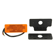 Lampa gabarit Outline marker lights L/R orange LED height 44mm width 113mm depth 13mm hang hose length 500 with hanger 12/24V with function of side indicator with reflector TRUCKLIGHT SM-UN150
