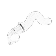 Furtun ear supraalimentare intercooler Stanga Superior FIAT CROMA 1.9D 06.05- OE FIAT 51790614