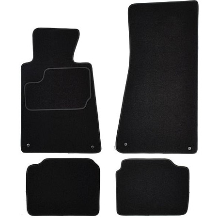 Covoras podea textil Floor mats Velours 4 pcs front/rear set colour neagra BMW 5 E34 06.87-07.96 Saloon MAMMOOTH MMT A041 BM140 PRM 01