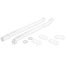 Set montare, schimbator caldura Cooling system metal pipe two clasps two o-rings two pipes  FIAT 500 PANDA LANCIA YPSILON 0.9-1.2LPG 07.07- OE FIAT 77366094