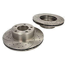 Disc frana de performanta High-efficiency brake disc SPEEDMAX Ventilated Cut-Drilled front  L/R outer diameter 296 mm thickness 22 mm 2pcs BMW 5 E39 2.0-3.5 09.95-05.04 SPEEDMAX 5201-01-0763PTUOTUV
