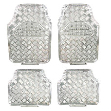 Covorase Auto Universale, model Diamond, culoare Crom Argintiu