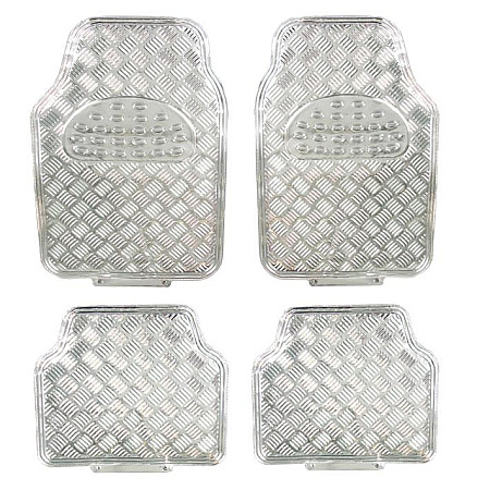 Covorase Auto Universale, model Diamond, culoare Crom Argintiu