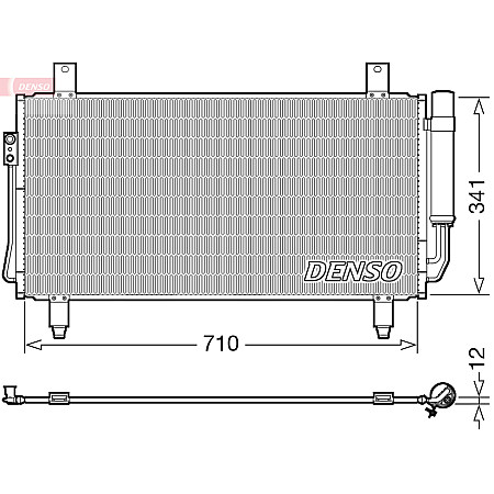 Condensator, climatizare A/C condenser with dryer MITSUBISHI OUTLANDER III 2.0/2.0H/2.2D 08.12- DENSO DCN45006