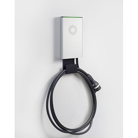 Dispozitiv de incarcare ca, vehicul electric AC charger Wall-mount charger Enelion Stilo phases quantity: 3 22kW colour: neagra/silver cable type 2 Enelion Stilo 22kW Silver ENELION ST-32-3-S-7-C-50-0-00