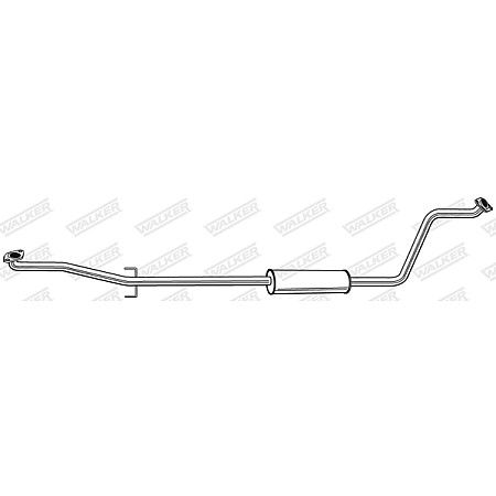 Toba esapamet intermediara Sistem de evacuare a amortizorului TOYOTA YARIS 1.3 04.02-09.05 WALKER WALK24181