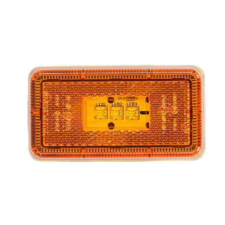 Lumina de delimitare lumini L R portocaliu LED inaltime 55mm latime 103mm adancime 15mm 24V fits SCANIA BUS PGRT 0587 TRUCKLIGHT SM SC002