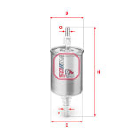 Filtru combustibil ALFA ROMEO 156 CHEVROLET ASTRA SPARK VECTRA LADA KALINA 1.0-2.0 03.96-12.13 SOFIMA S1515B