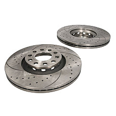 Disc frana de performanta High-efficiency brake disc SPEEDMAX Ventilated Cut-Drilled front  L/R outer diameter 312 mm thickness 25 mm 2pcs AUDI A4 B6 A4 B7 A6 C5 SEAT EXEO 1.8-4.2 08.96-05.13 SPEEDMAX 5201-01-1052PTUOTUV