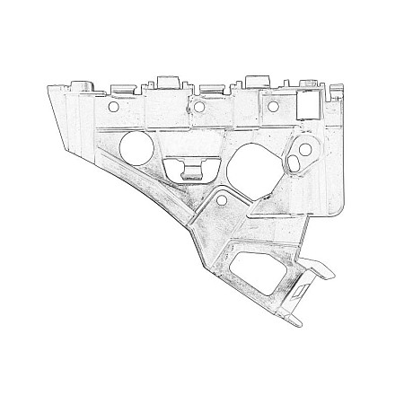 Suport, bara protectie Ghid bara de protectie Fata Dreapta latura plastic OPEL ASTRA J ASTRA J GTC 1.3D-2.0D 09.09- OE OPEL 13368873