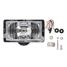 Far Universal headlamp L/R long-range H3/T4W 12/24V width 241mm height 135mm white plastic chrome/neagra position lights wire 0.15m WESEM 0662.43310.00