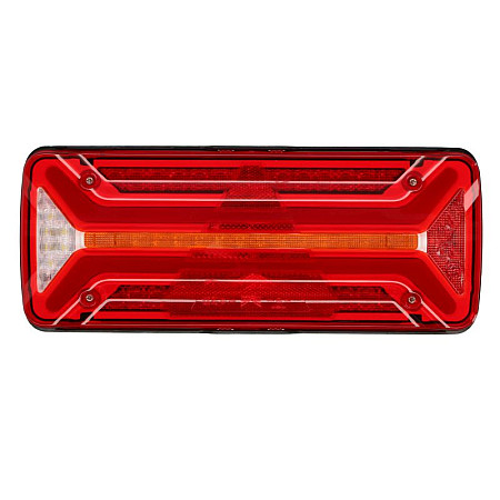 Stop spate Rear lamp R ECOLED II LED 10/30V with indicator with fog light reversing light with stop light parking light triangular reflector dynamic indicator connector: 4x 2PIN/ASS2 7PIN ASPOCK A25-4120-011