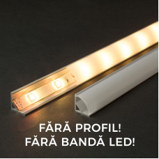 Ecran opal pt. profil aluminiu LED - 1000 mm