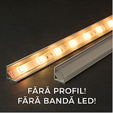 Ecran transparent pt. profil aluminiu LED - 2000 mm