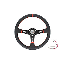 Echipament interior Kierownica ProRacing 5125 Nine Holes.  Srednica: 35 cm Odsadzenie: 8cm  material: aluminium i skora ekologiczna. Kierownica sportowa wykonana z wysokiej jakosci materialow. SPEEDMAX PP-KR-004