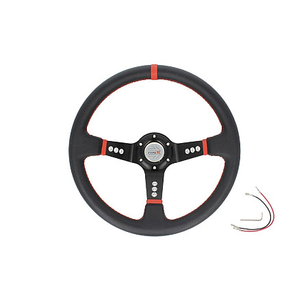 Echipament interior Kierownica ProRacing 5125 Nine Holes.  Srednica: 35 cm Odsadzenie: 8cm  material: aluminium i skora ekologiczna. Kierownica sportowa wykonana z wysokiej jakosci materialow. SPEEDMAX PP-KR-004