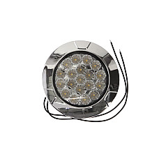 Iluminare interior Interior lighting lamp white LED 12/24V embossed diameter 135mm no switch chromed frame WAS 991 LW12