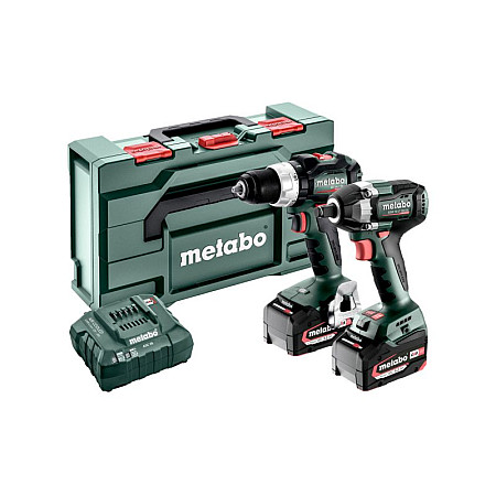 Set scula electrica Pistol impact pe acumulator patrat exterior 1/2 cuplu maxim: 300Nm 18V 2 x 52Ah METABO 685203000