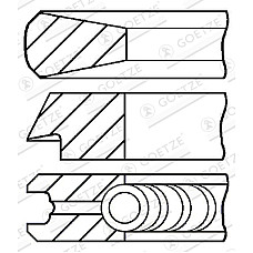 Set segmenti piston 755 +0.50 25-195-2 Set de segmente de piston VOLVO C30 S40 II S60 II S80 II V40 V50 V60 I V70 III 1.5D/1.6D 07.05- CITROEN FORD PEUGEOT TOYOTA VOLVO GOETZE 08-433607-00
