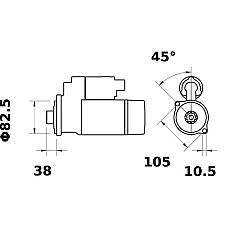 Electromotor 12V 32kW JOHN DEERE 5000 4045-4045HL286 LETRIKA MS 292