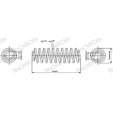 Arc spiral Spate Dreapta/Stanga PEUGEOT 208 I 208/HATCHBACK 1.0-1.6D 03.12-12.19 MONROE MONSP4122