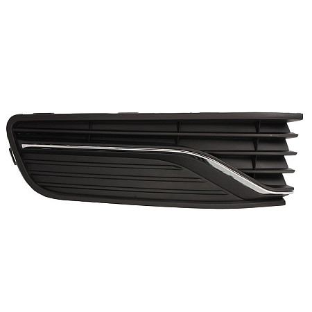 Bara/piese Acoperire bara fata Stanga plastic crom/negru/negru lucios VW POLO POLO V 06.09- 05.14-09.17 BLIC 6502-07-9507997FP