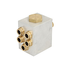 Valva cu mai multe cai Supapa cu mai multe sensuri numar conexiuni: 8 diametru furtun: 8mm cu conectori PUSH-IN distribuitor  WIELTON WIELTON M10070101